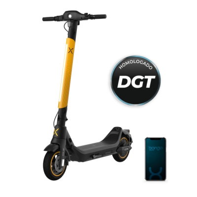 Cecotec Bongo Serie X45 Sport Connected Patinete Electrico - 900W - Autonomia 45km - Frenos de Disco y E-ABS - Ruedas Tubeless 10 - Velocidad Maxima 25km/h - Homologacion DGT - Color Negro y Amarillo
