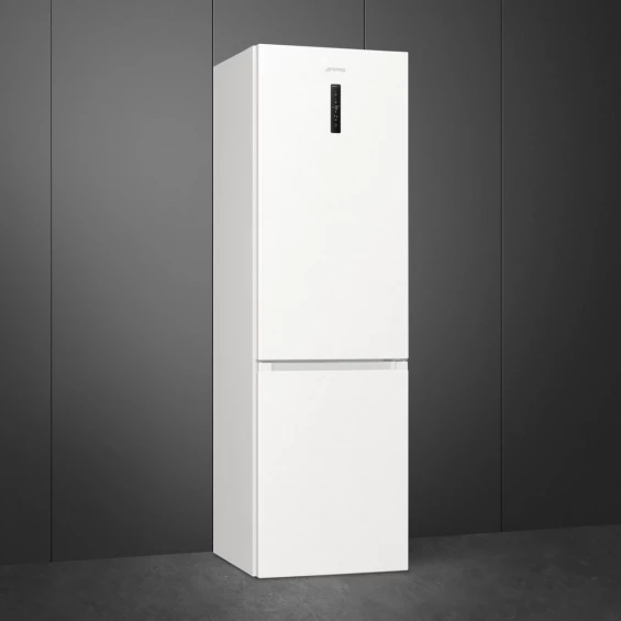 Frigorífico combi Smeg RC20WDND, 200 x 60 x 59.2 cm, Total No Frost, clase D, 197 kWh/año, 35 dB, 331 litros, Multiflow, reversible, blanco - imagen 2