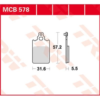 Pastillas de freno metal sinterizado SV TRW MCB578
