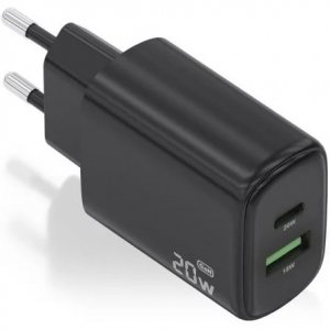 Aisens Cargador GaN 20W USB-C PD 3.0 USB-A QC3.0