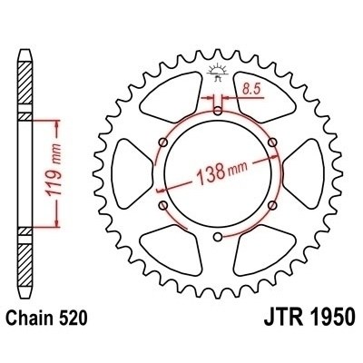 Corona JT SPROCKETS JTR1950.48