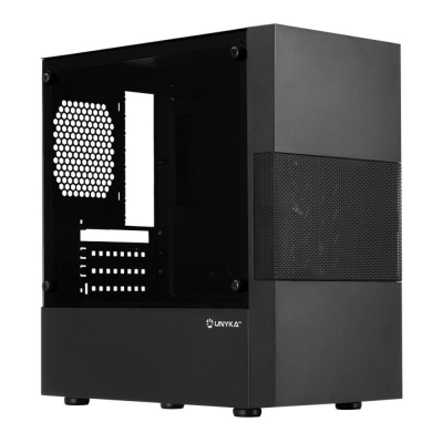Caja ordenador gaming unykach aero c25 matx vidrio negra