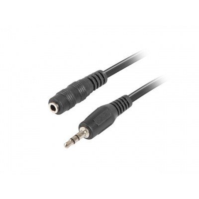 Cable lanberg estereo jack 3.5 mm macho a jack 3.5 mm hembra negro 1.5 m