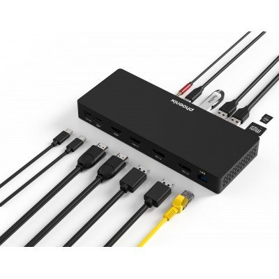 Hub phoenix tipo c docking statión 14 en 1 pd 100w para portátil