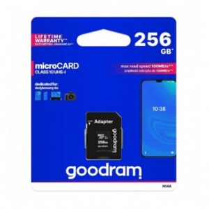 Tarjeta de memoria GOODRAM microSD 256GB ADAPTADOR