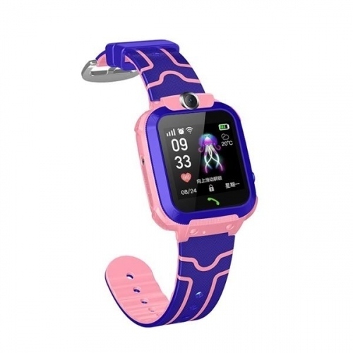 XO Smartwatch para Niños - Pantalla 1.44 - Camara Frontal - Correa de Silicona - Carga Magnetica - Color Rosa/Lila