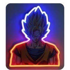 Mural lampara neon teknofun madcow entertainment dragon ball z goku saiyan 30 cm