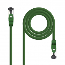Nanocable Cable de Red Latiguillo Cat.8.1 2GHz LSZH SSTP AWG26, Verde, 0.5 m