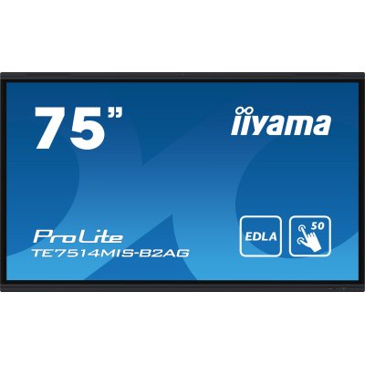 PROLITE TE7514MIS-B2AG Pantalla plana para señalización digital 190,5 cm (75) LCD Wifi 435 cd / m² 4K Ultra HD Negro Pantalla táctil Procesador incorporado Android 24/7