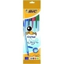 Boligrafo Bic Cristal Soft Trazo 1.2mm Pack X 5 Unidades