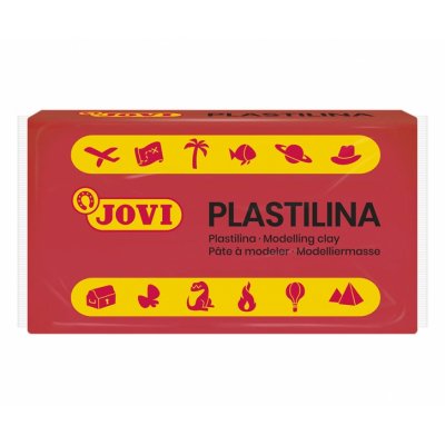 Jovi Caja de 30 Pastillas de Plastilina 50gr - Pasta de Modelar Vegetal - Mezclables - No Endurece - sin Gluten - Inocua y No Toxica - Color Rojo
