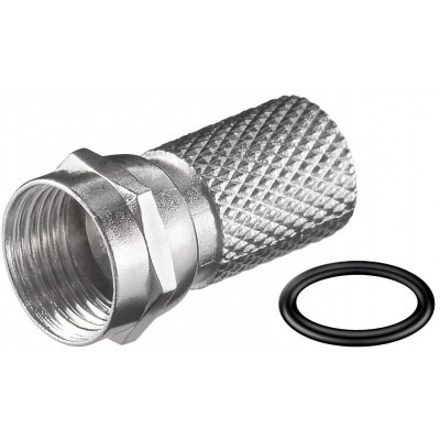 Conector F Macho Coaxial 7,1mm con Arandela de Goma