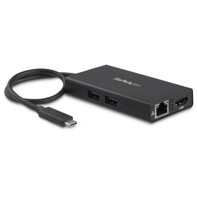 Adaptador Multipuertos USB-C - Docking Station Portátil USB-C 4K HDMI - con Entrega de Potencia de 60W - GbE - Hub 2x USB-A 3.0- Mini Dock Portátil USB Tipo C para Portátiles