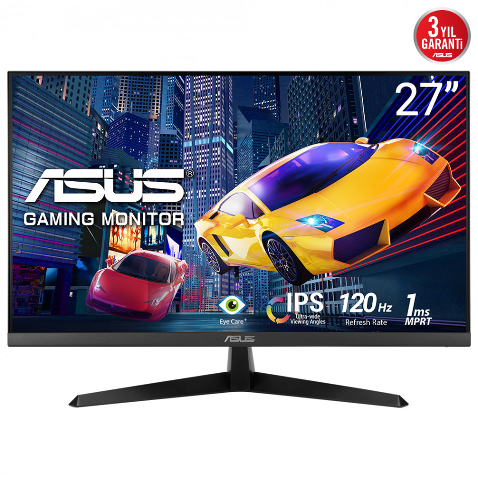 Monitor Gaming Asus VY279HGR 27"/ Full HD/ 1ms/ 120Hz/ IPS/ Negro