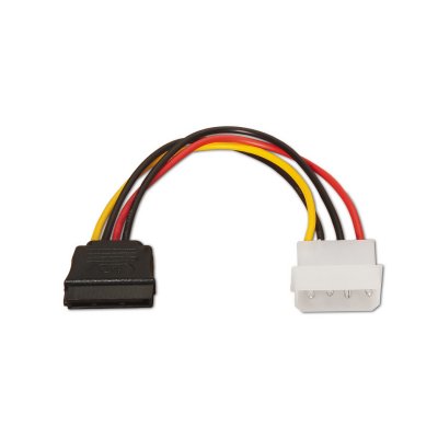 Cable Alimentación SATA Aisens A131-0158/ Molex 4 PIN Macho - SATA Hembra/ 16cm