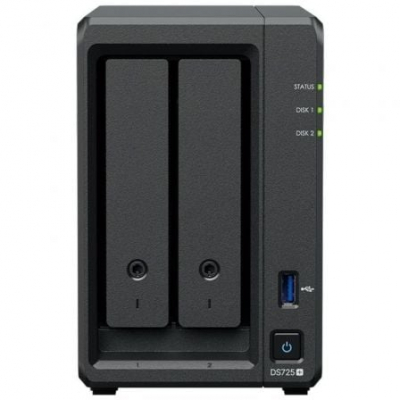 NAS Synology Diskstation DS725+/ 2 Bahías 3.5- 2.5/ 8GB DDR4/ Formato Torre