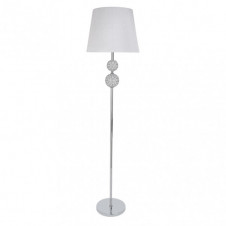 Pie Salon Bogota 1xe27 Cromo Pantalla Blanca 160x38x38 Cm