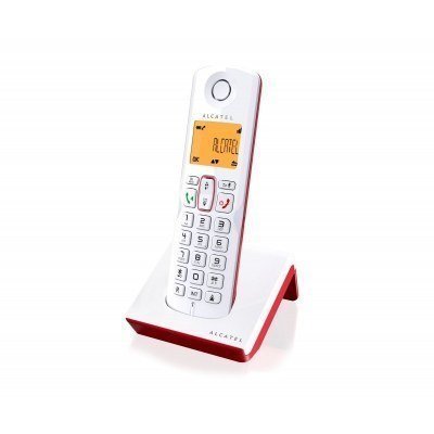 Telefono fijo inalambrico alcatel s250 white - red