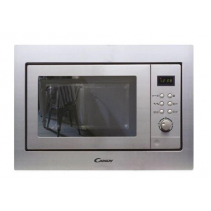 Microondas integrable Candy Wave 600 Inox Framed CMGI201EX, 20 litros, 800W, Grill 1000W, 8 niveles, 13 funciones, 38.2 x 59.5 x 34.4 cm, apertura lateral izquierda, interior acero inox, exterior inox
