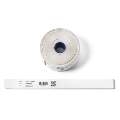 Brother Pack de 5 Rollos de Pulseras Hospitalarias Identificativas de Adulto - 200 Pulseras por Rollo - Medidas 279mmx25mm