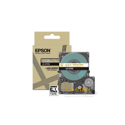 EPSON Cartucho de etiquetas Metallic Tape Clear/Gold 24mm(9m) LK-6TKN