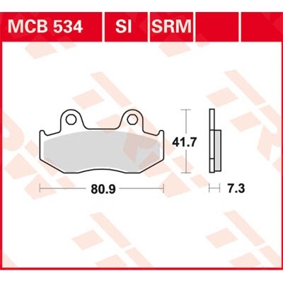 Pastillas de freno metal sinterizado SV TRW MCB534