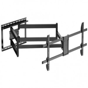 Soporte TV orientable de pared Aisens WT90TSLE-387, 43-90 pulgadas, hasta 60 kg, VESA 800x400 mm, orient. ±60°, incl. -12°/+3°, negro