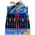 Pilot Boligrafo de gel retractil G2 Rollerball - Punta de bola redonda 0.7mm - Trazo 0.4mm - Grip ergonomico - Expositor de 60 unidades