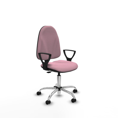 Algarra CP bali rosa brazos fijos base cromada ruedas engomadas 50mm