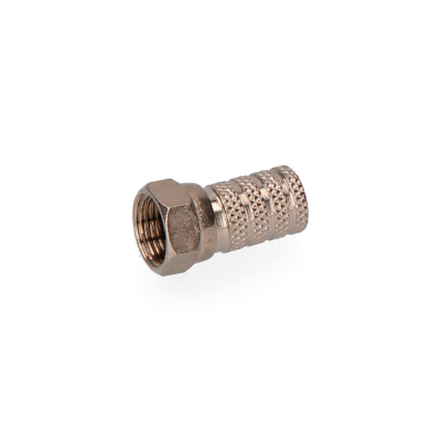 Conector f macho parabólica metálico retractilado