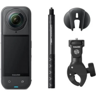Cámara Digital Deportiva Insta360 X5 Vista múltiple motero Kit/ 8K/ Ángulo de visión 360º/ Negra