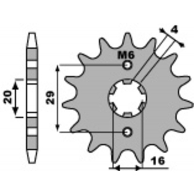 PBR Steel Standard Front Sprocket 425 - 428 425.17.18NC