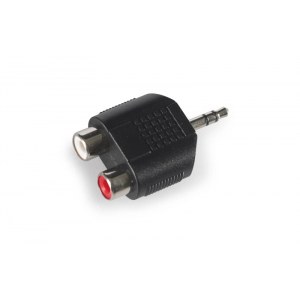 Adaptador de audio 2 RCA hembra a Jack 3'5 mm estéreo macho Fonestar AA-143