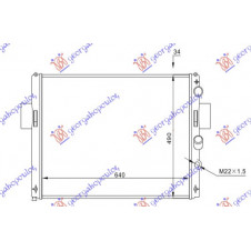 RADIATOR 2.5D-2.8TDi+ A/C (642x488x34) (NRF)