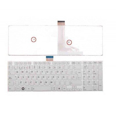 Teclado compatible para portátil TOSHIBA Satellite S50-a / S50 / S55 / U50 / S70 / L70 / C70 / L50 / Blanco