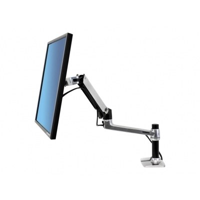 Ergotron LX Desk Mount LCD Arm - Kit de montaje (brazo articulado, montaje con pinza de sujeción para escritorio, adaptador de extensión, base de montaje con arandela, poste de 7) para pantalla LCD -