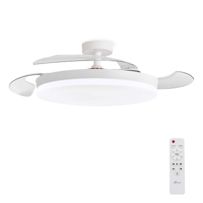 3nod - ventilador de techo con luz led concept ova motor dc 6 velocidades control remoto.