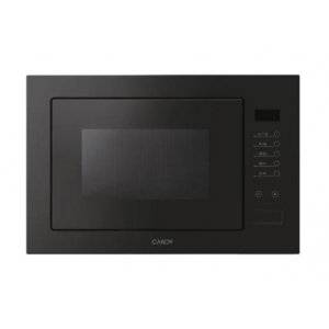 Microondas integrable Candy MICG25GDFN, 25 litros, 900W, Grill 1000W, 8 niveles, 13 funciones, 40.1 x 59.5 x 38.8 cm, sin marco, apertura lateral izquierda, interior acero inox, negro