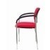 Silla Fija Villalgordo Bali Rojo Chasis Cromo Con Brazos