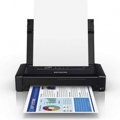 IMPRESORA PORTÁTIL EPSON WIFI WORKFORCE WF-110W - 14/11 PPM - PANTALLA LCD - USB - BATERÍA RECARGABLE - CART. 266 BK/ 267 TRICOLOR