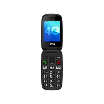 SPC Harmony 2 4G Telefono Movil para Mayores - Teclas Grandes - Radio FM- Boton de SOS - 3 Memorias Directas - Linterna - Base de Carga Incluida - Color Negro