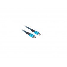 Lanberg CA-CMCM-45CU-0012-BK cable USB 0,12 m USB4 Gen 2x2 USB C Negro, Azul
