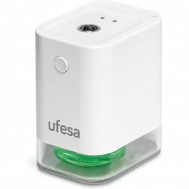 Dispensador pulverizador de alcohol Ufesa DM45P, con sensor de manos, blanco