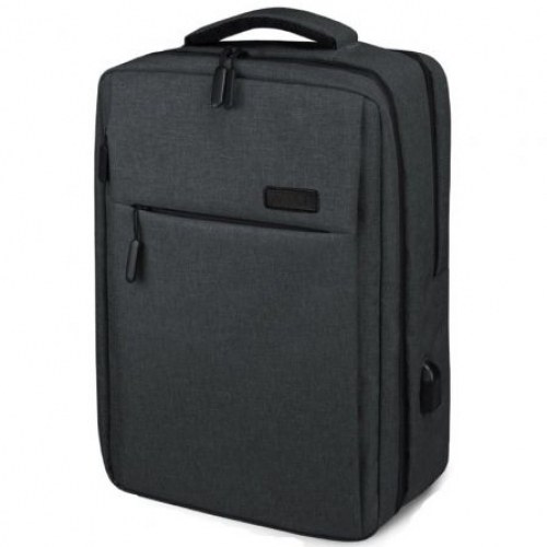 Mochila Subblim Traveller Airpadding Backpack para Portátiles hasta 15.6/ Puerto USB/ Gris