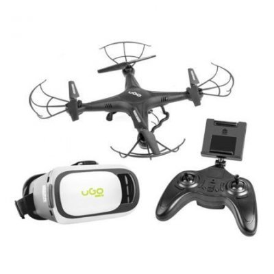DRON UGO MISTRAL - 500MAH - CUADRICÓPTERO - ALCANCE 100M - CÁMARA VGA - GAFAS VR - AUTONOMÍA 15 MIN - NEGRO