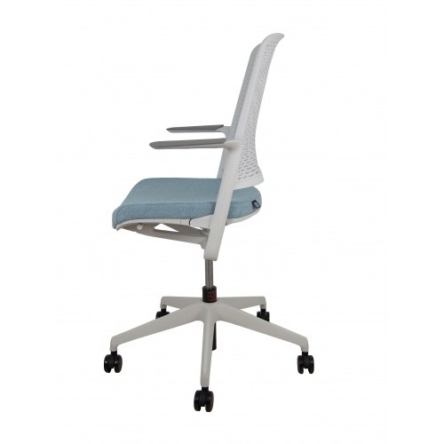 Silla WithMe gris asiento blazer azul claro