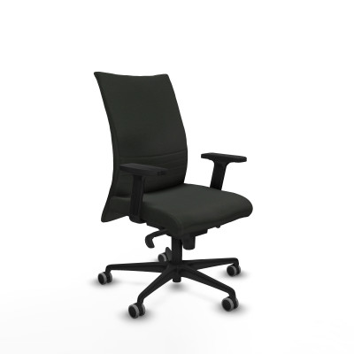 Albacete confidente sincro bali negro brazos 2D base nailon ruedas 65mm engomadas