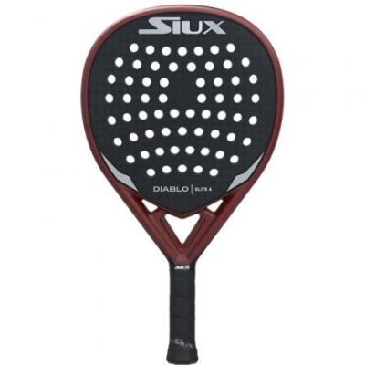 Pala de Pádel Siux Diablo Elite 4/ Negro y Rojo