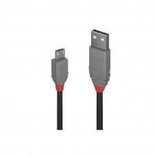 Lindy 36732 cable USB 1 m USB 2.0 USB A Micro-USB B Negro, Gris