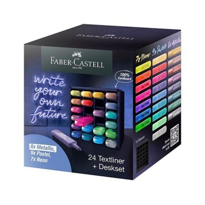 FABER-CASTELL Set 24 marcadores fluorescentes Textliner 46 colores surtidos